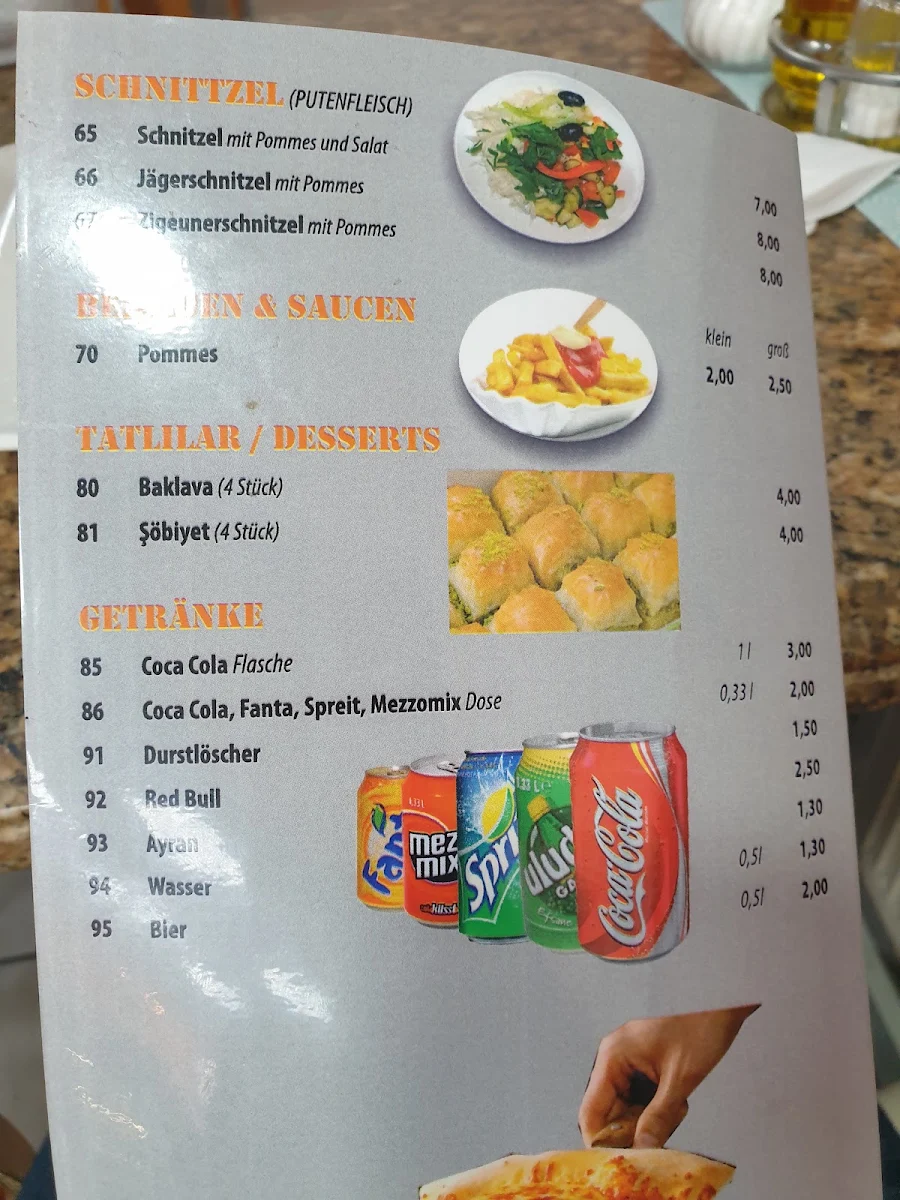 Speisekarte, Bodrum Restaurant