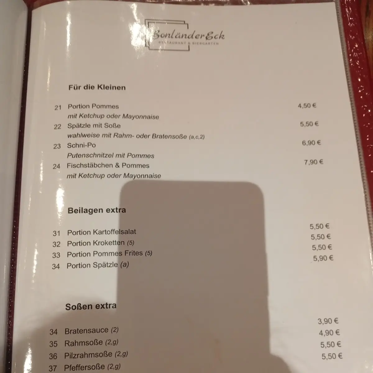 Speisekarte photo 3