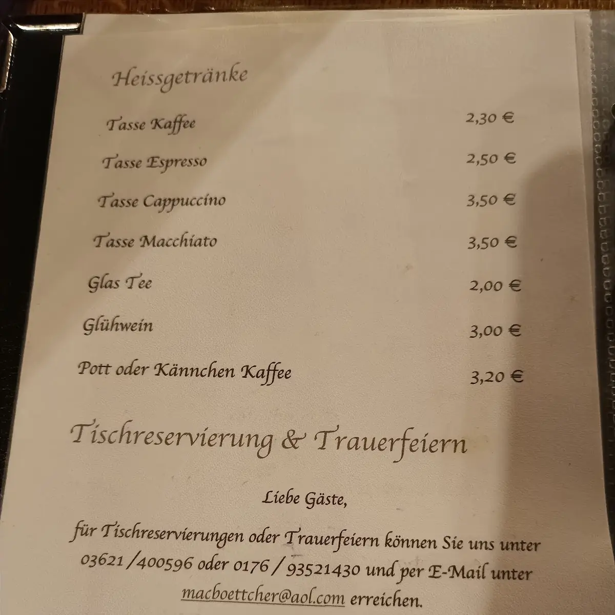 Speisekarte photo 1