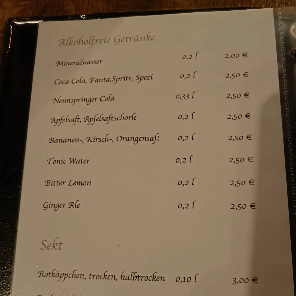 Speisekarte photo 2