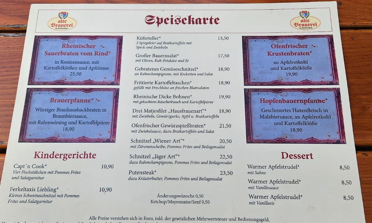 Speisekarte photo 5