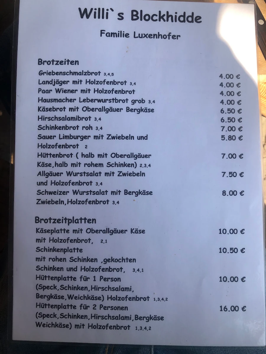 Speisekarte photo 2