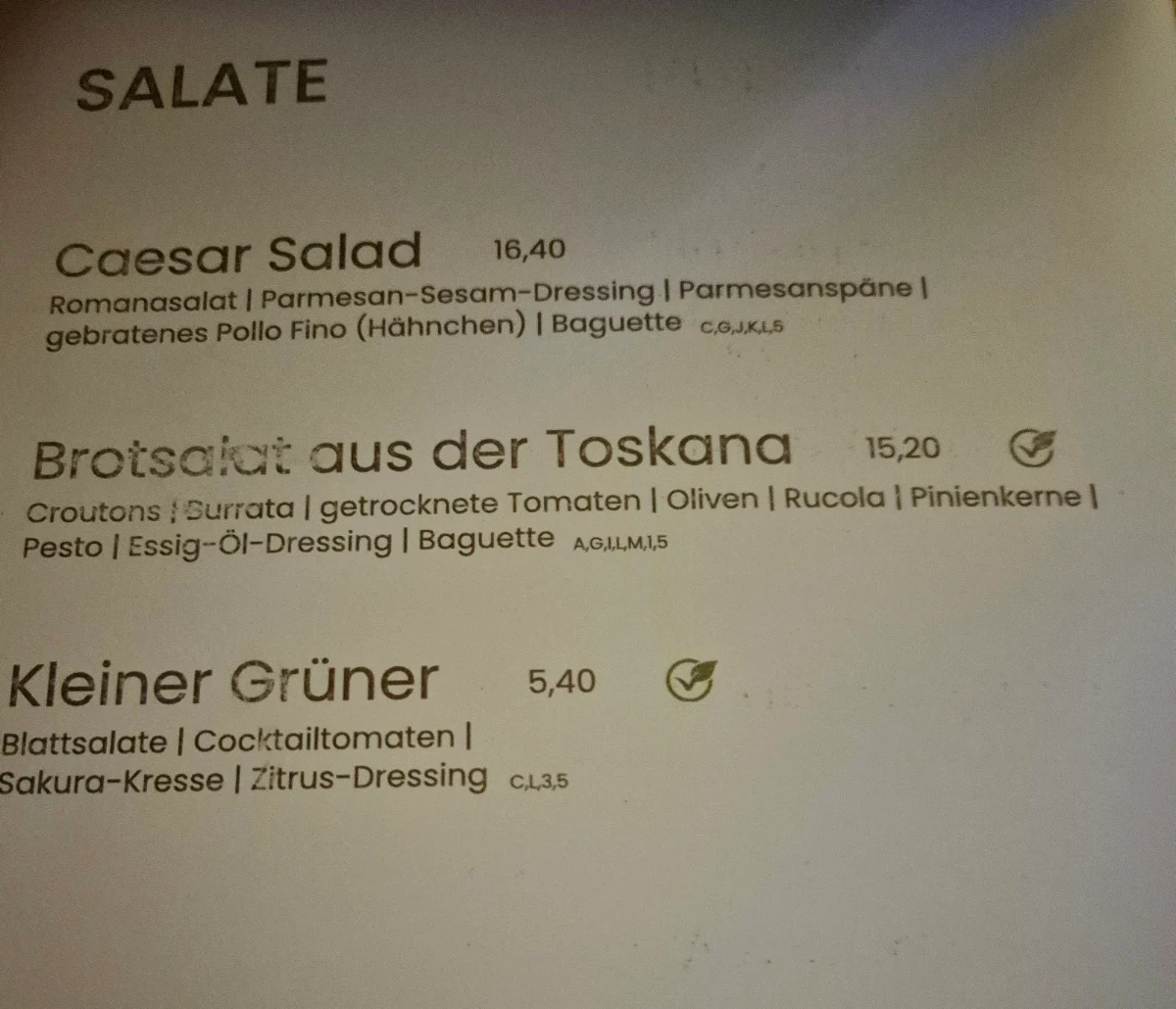 Speisekarte, Rudolf Bar