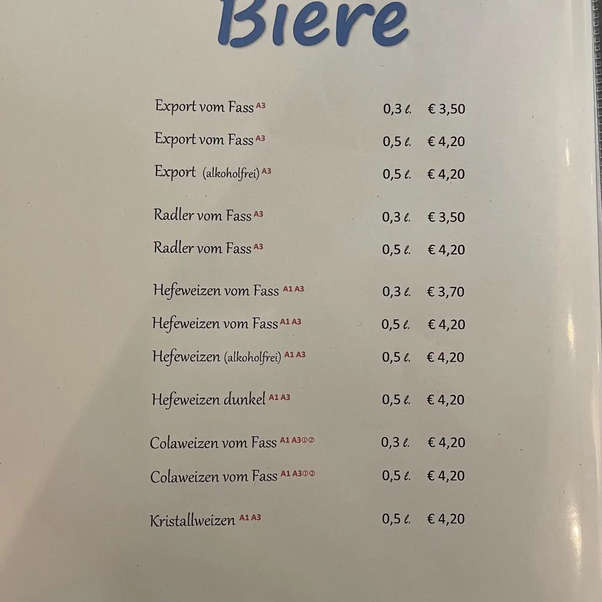 Speisekarte photo 6
