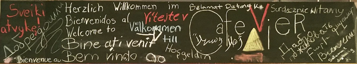 Speisekarte, Cafe Vier
