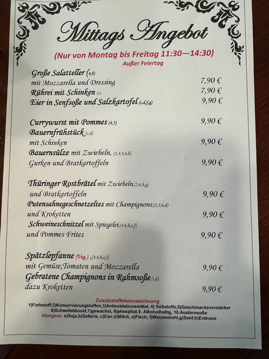 Speisekarte photo 1