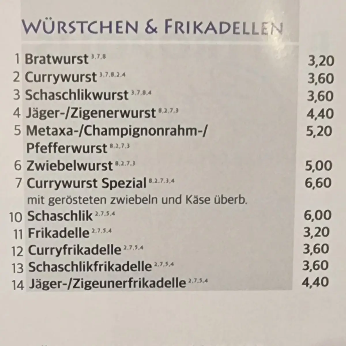 Speisekarte photo 1