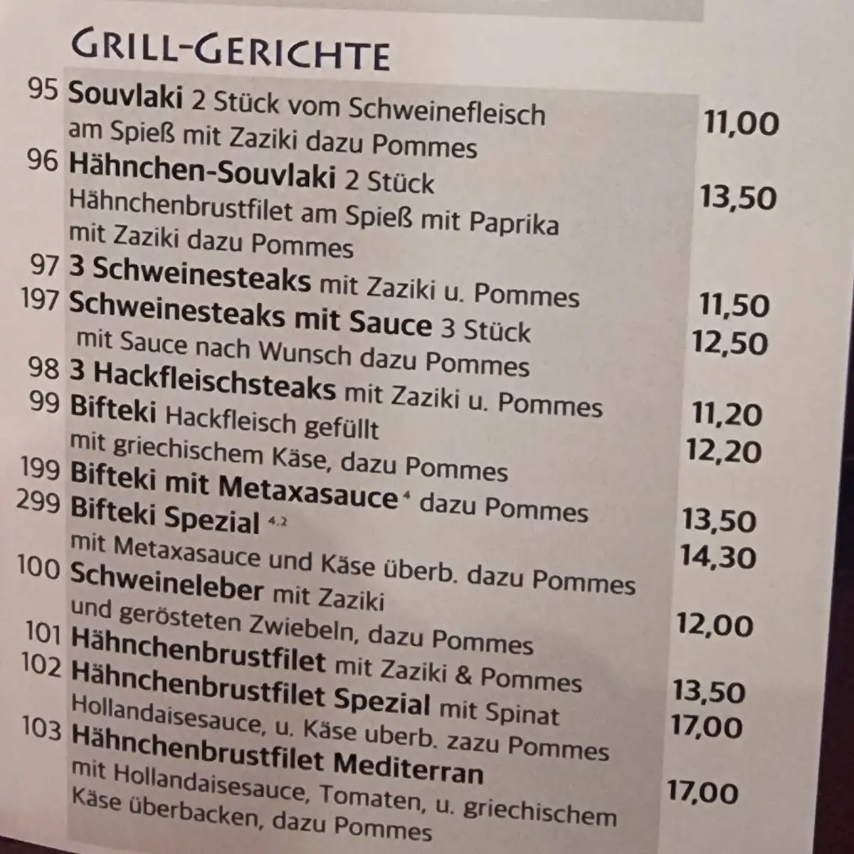 Speisekarte photo 4