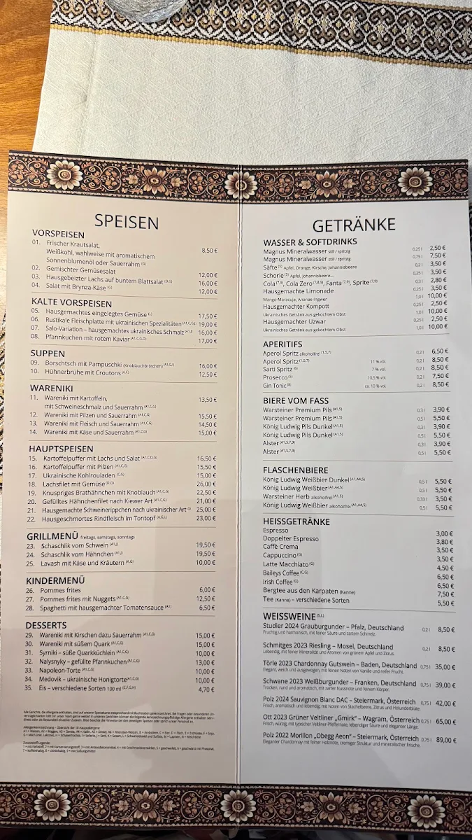Speisekarte photo 2