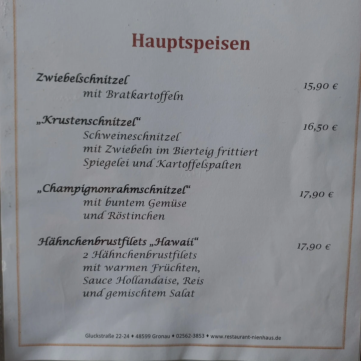 Speisekarte photo 2