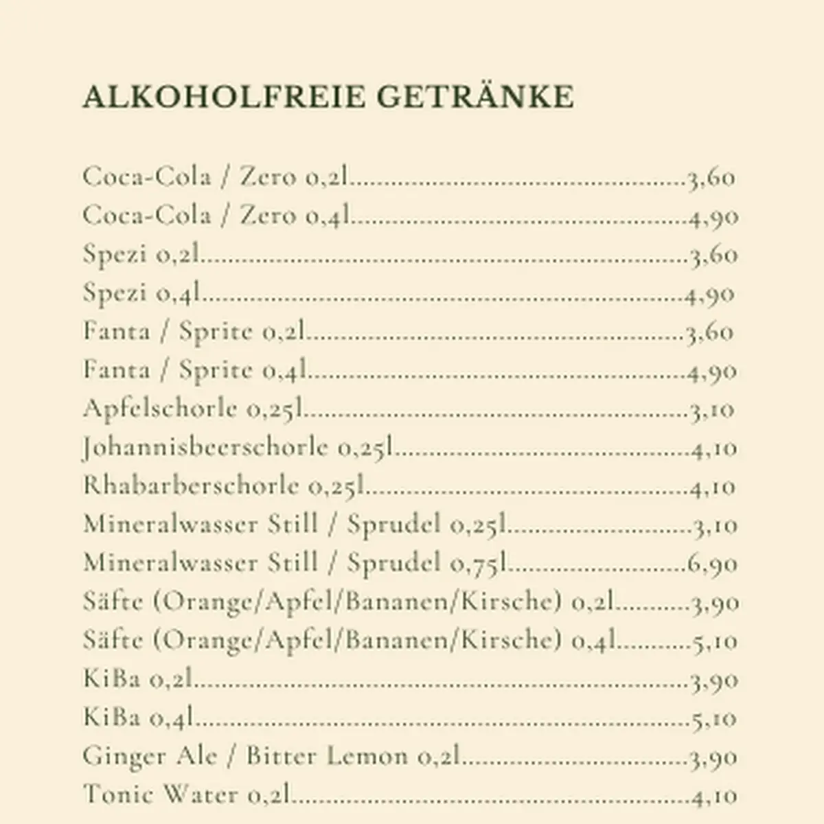 Speisekarte photo 1