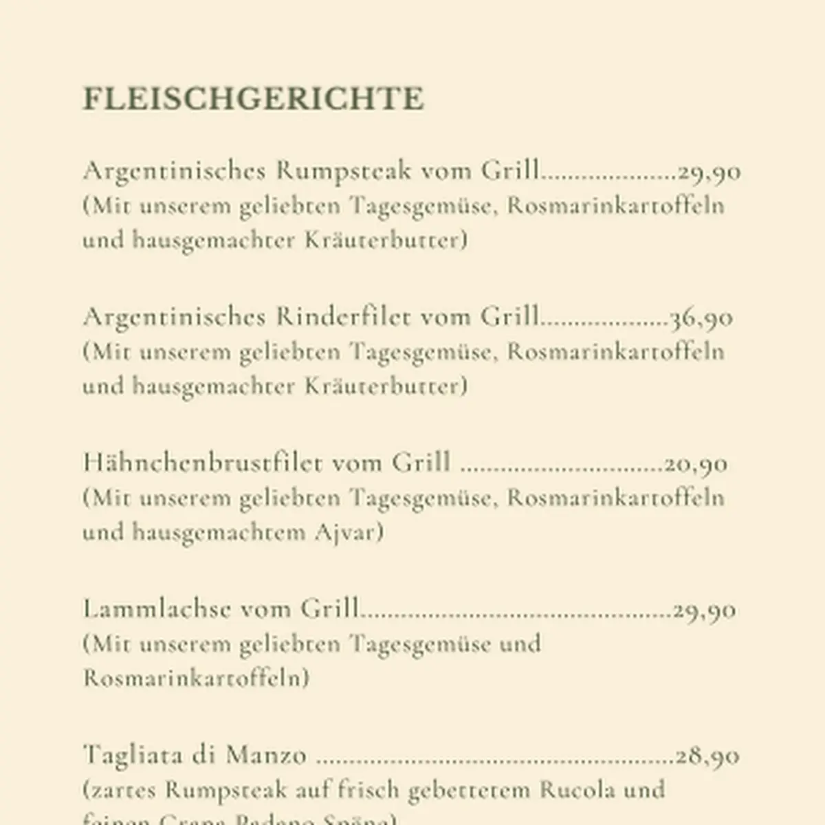 Speisekarte photo 5