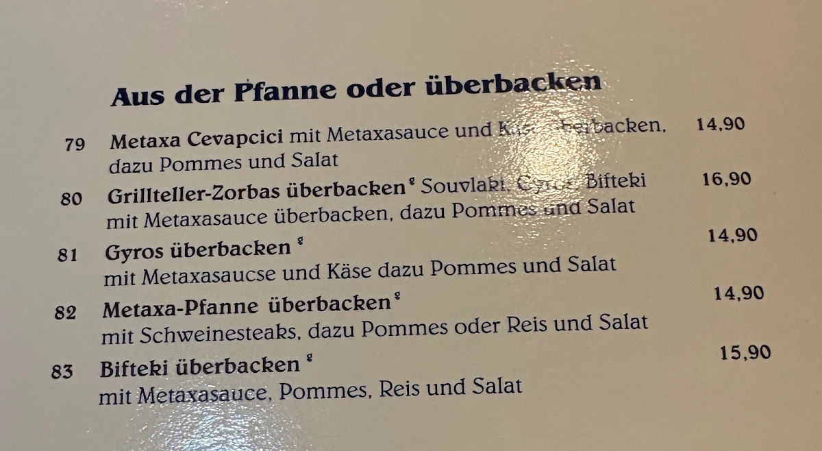 Speisekarte photo 1