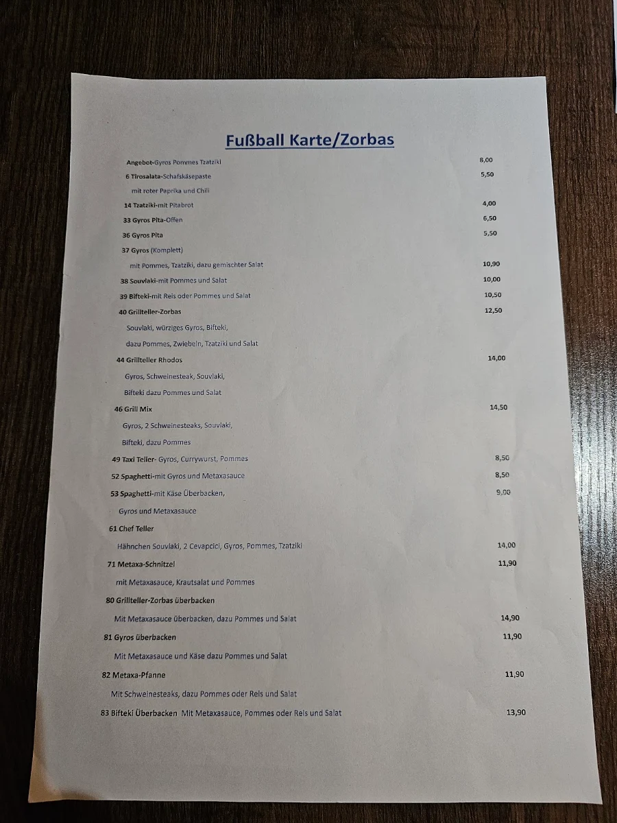Speisekarte photo 5