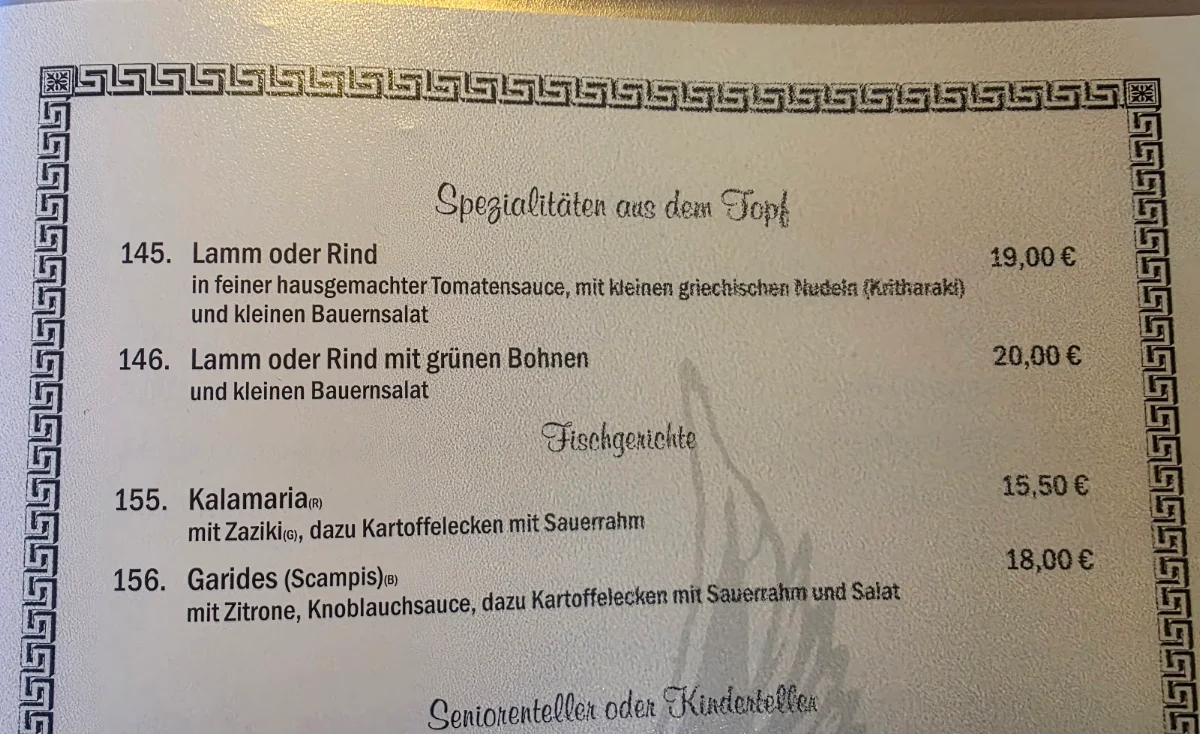 Speisekarte photo 2
