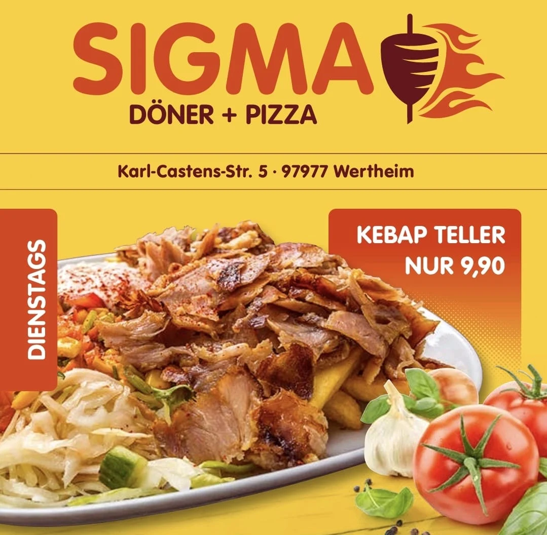Speisekarte, Sigma Pizza & Döner