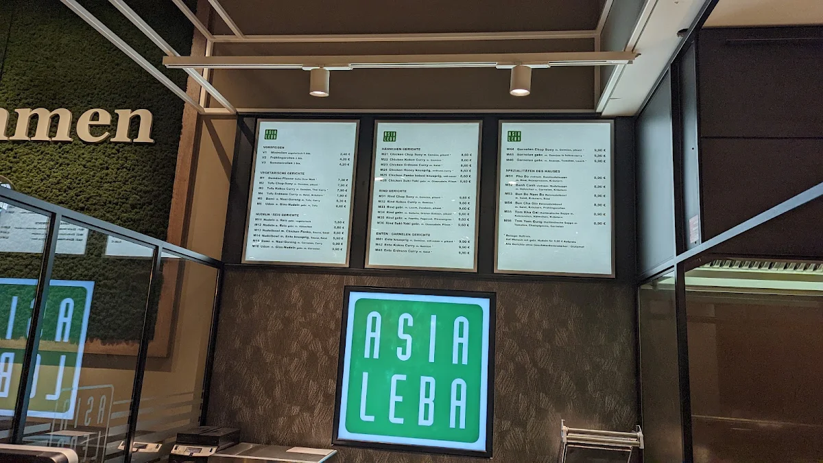 Speisekarte, ASIA LEBA Braunschweig