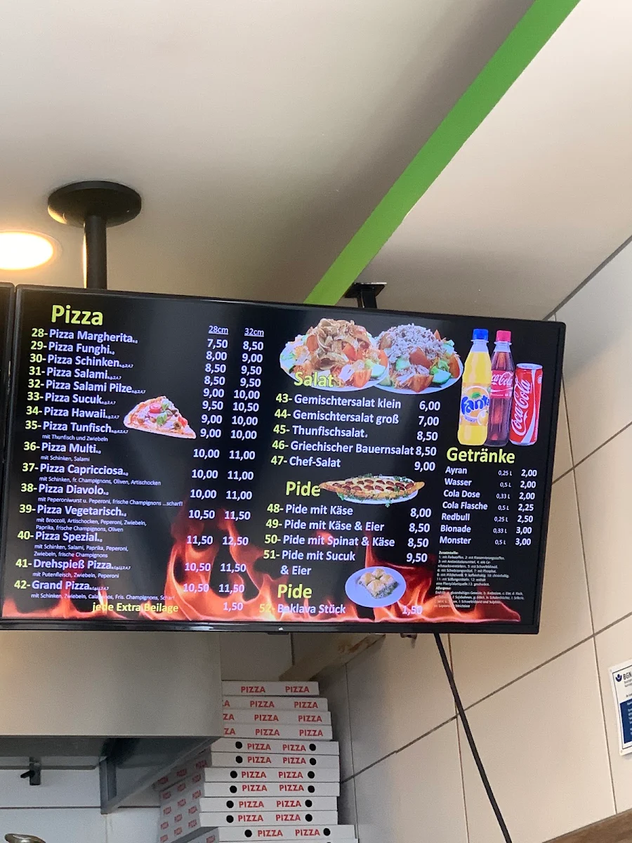 Speisekarte, Grand Döner und Pizzahaus