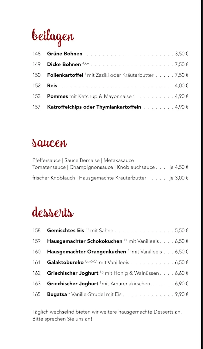 Speisekarte photo 2