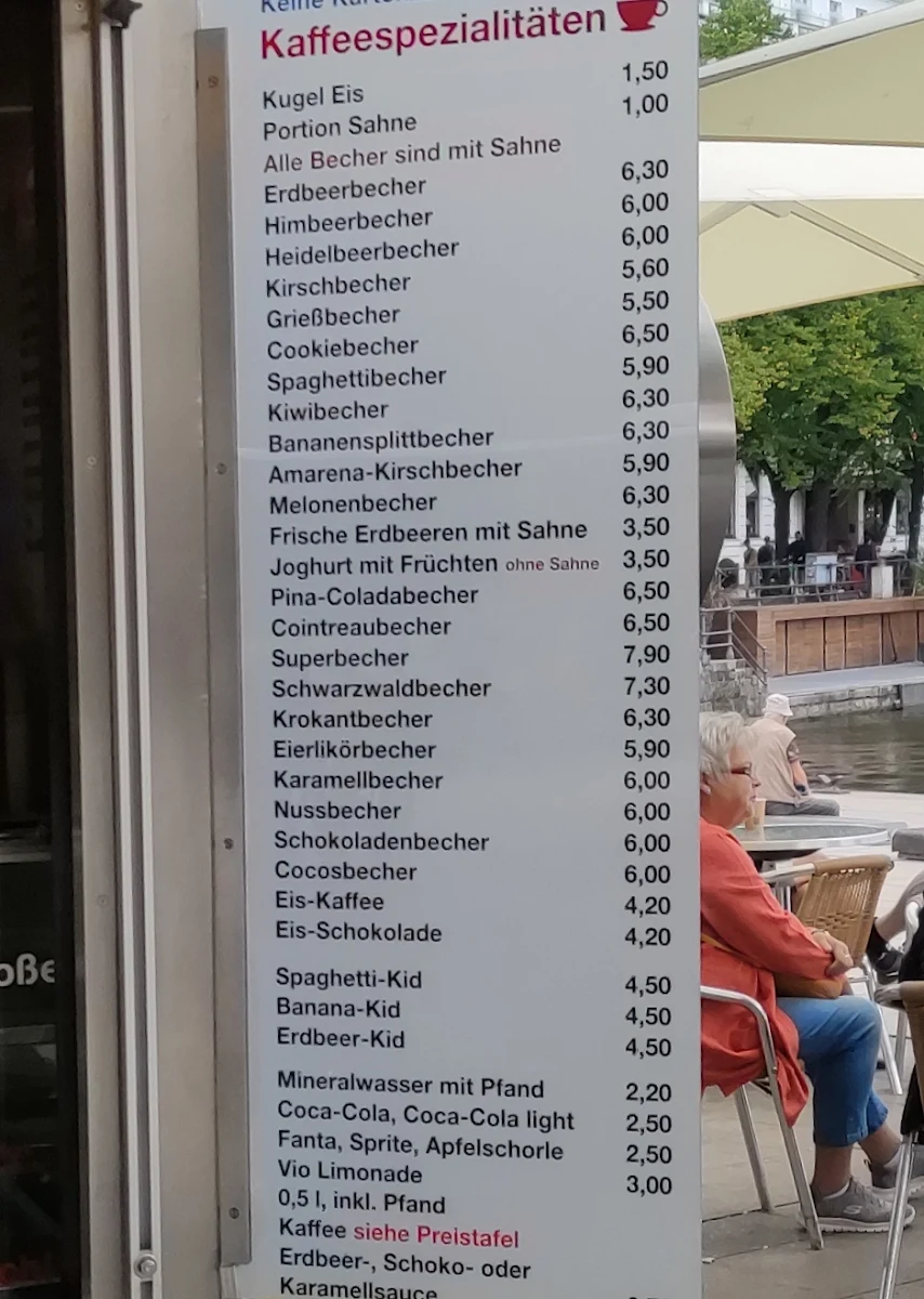 Speisekarte, Warneke Eis