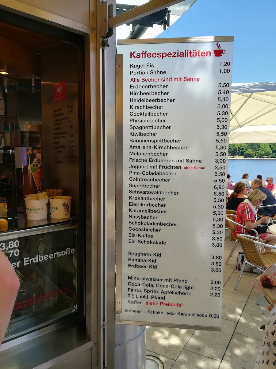 Speisekarte, Warneke Eis