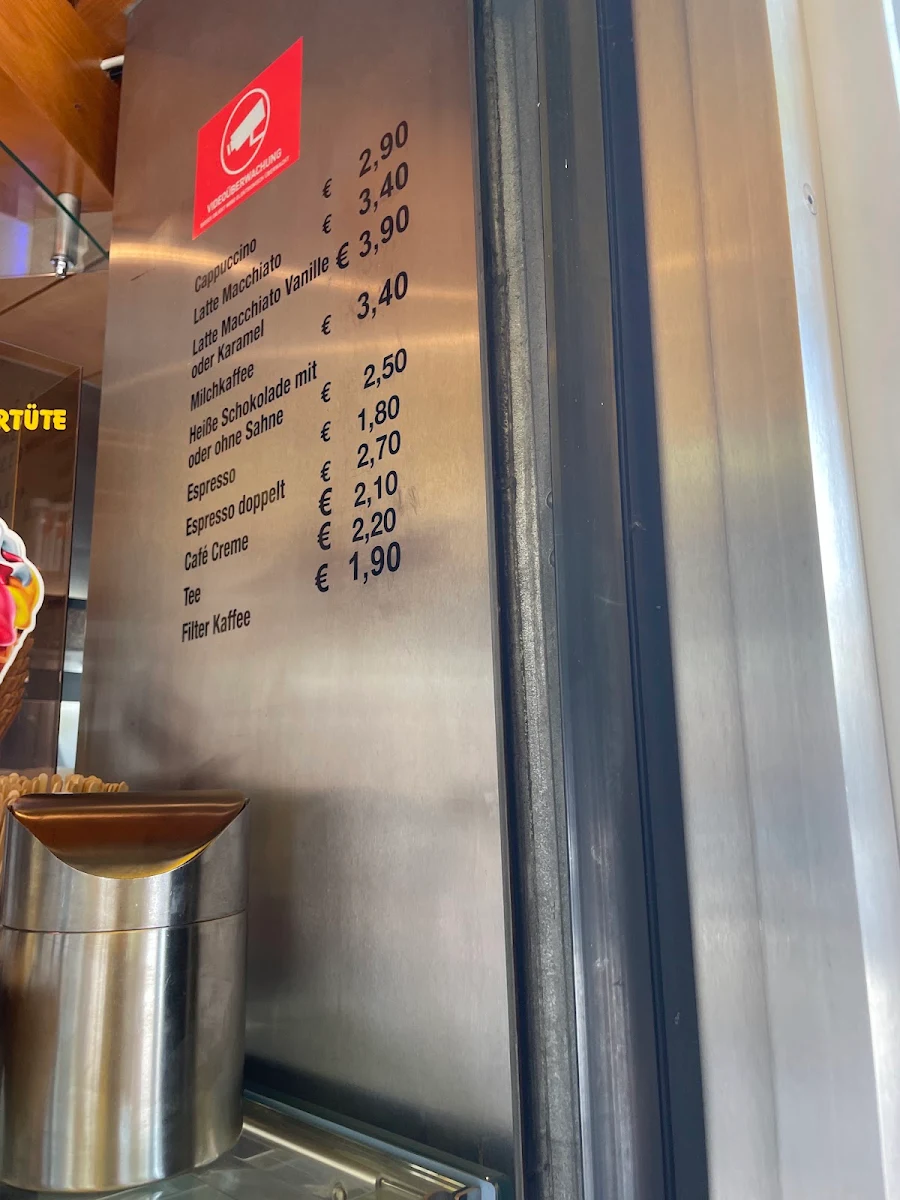 Speisekarte, Warneke Eis