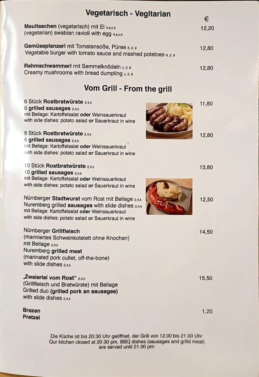 Speisekarte photo 2