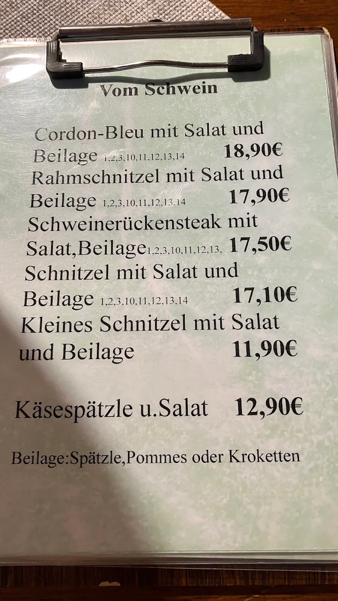 Speisekarte photo 2