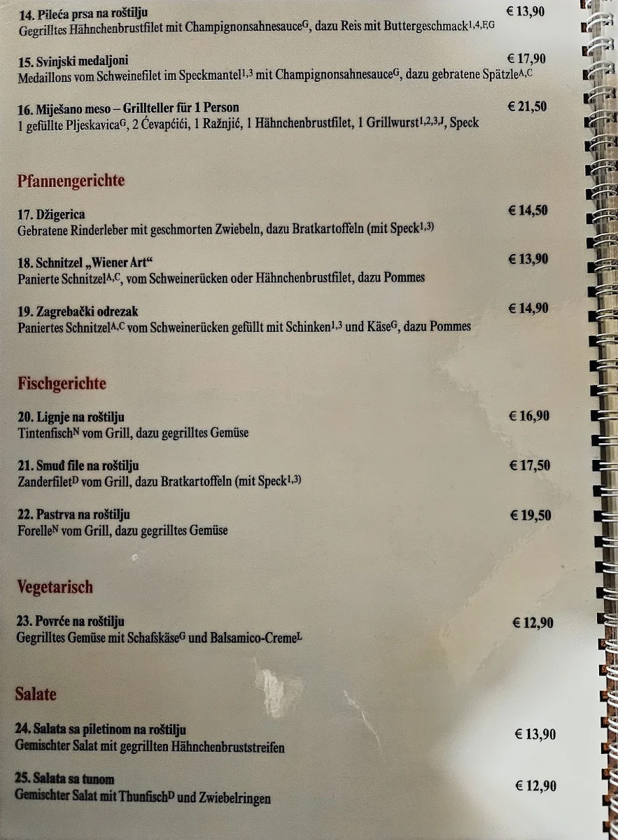 Speisekarte photo 2