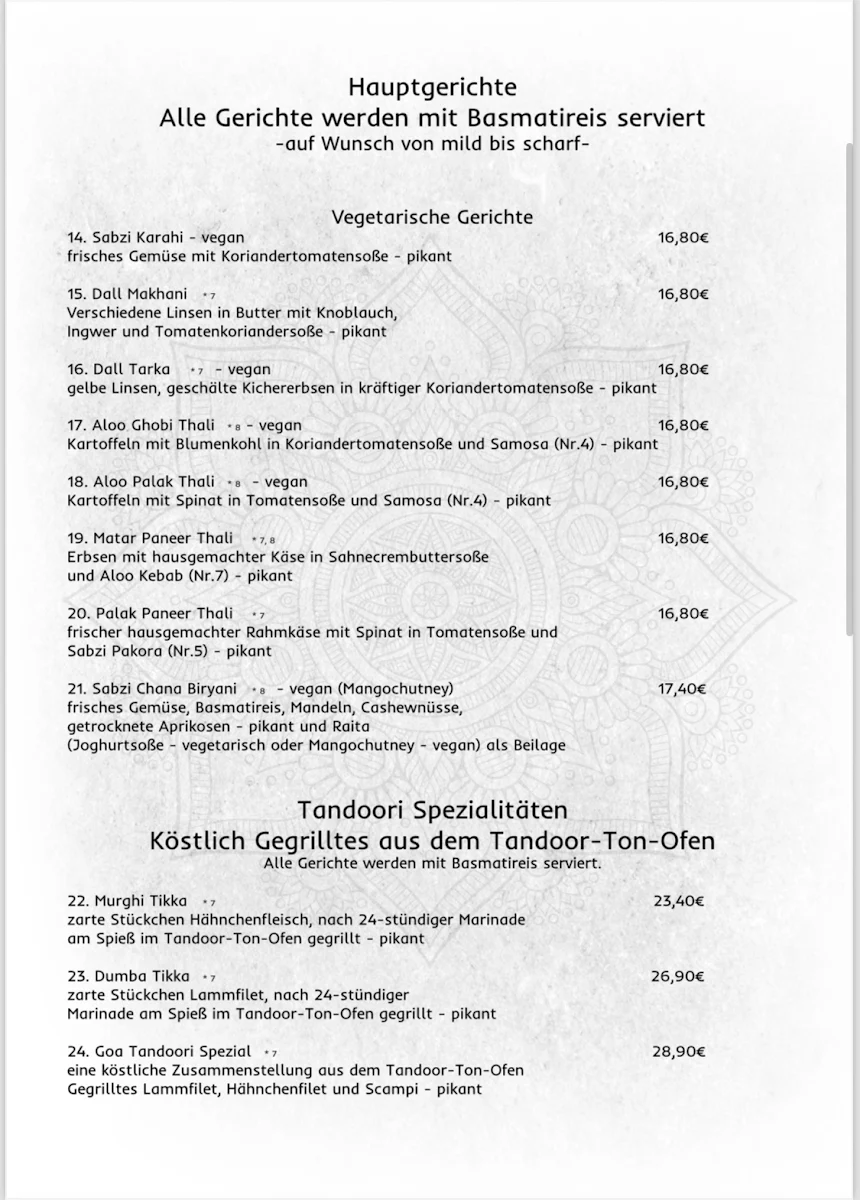 Speisekarte photo 2