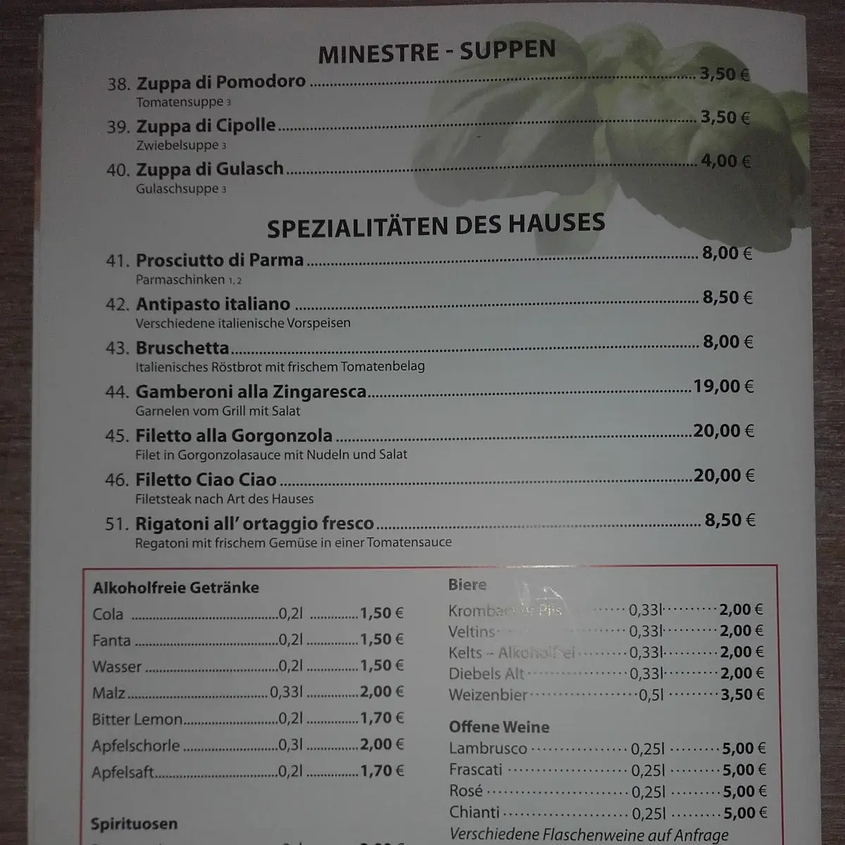Speisekarte photo 3