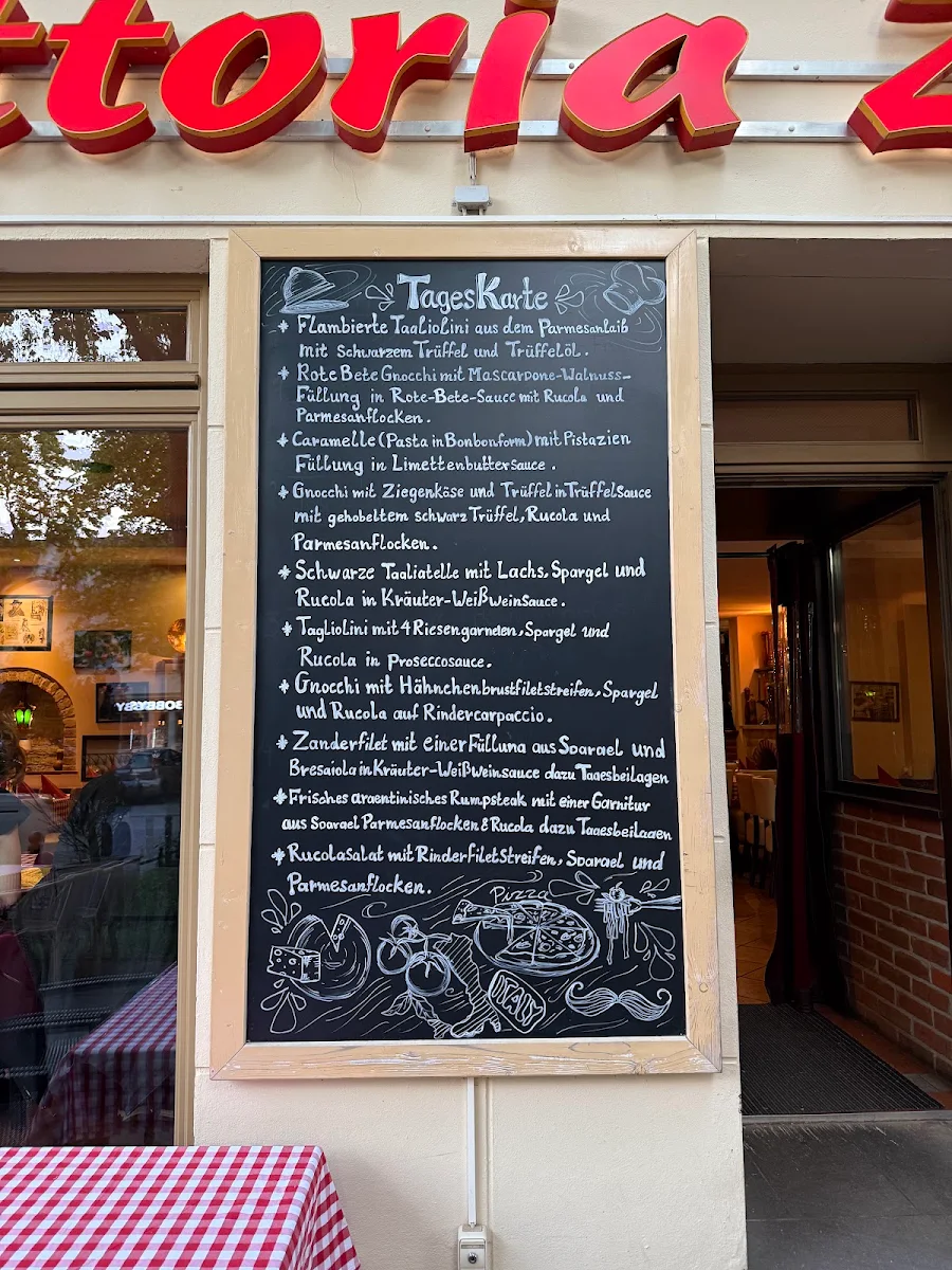 Speisekarte, Trattoria Zille