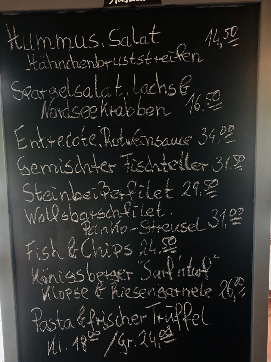 Speisekarte, Restaurant Auszeit