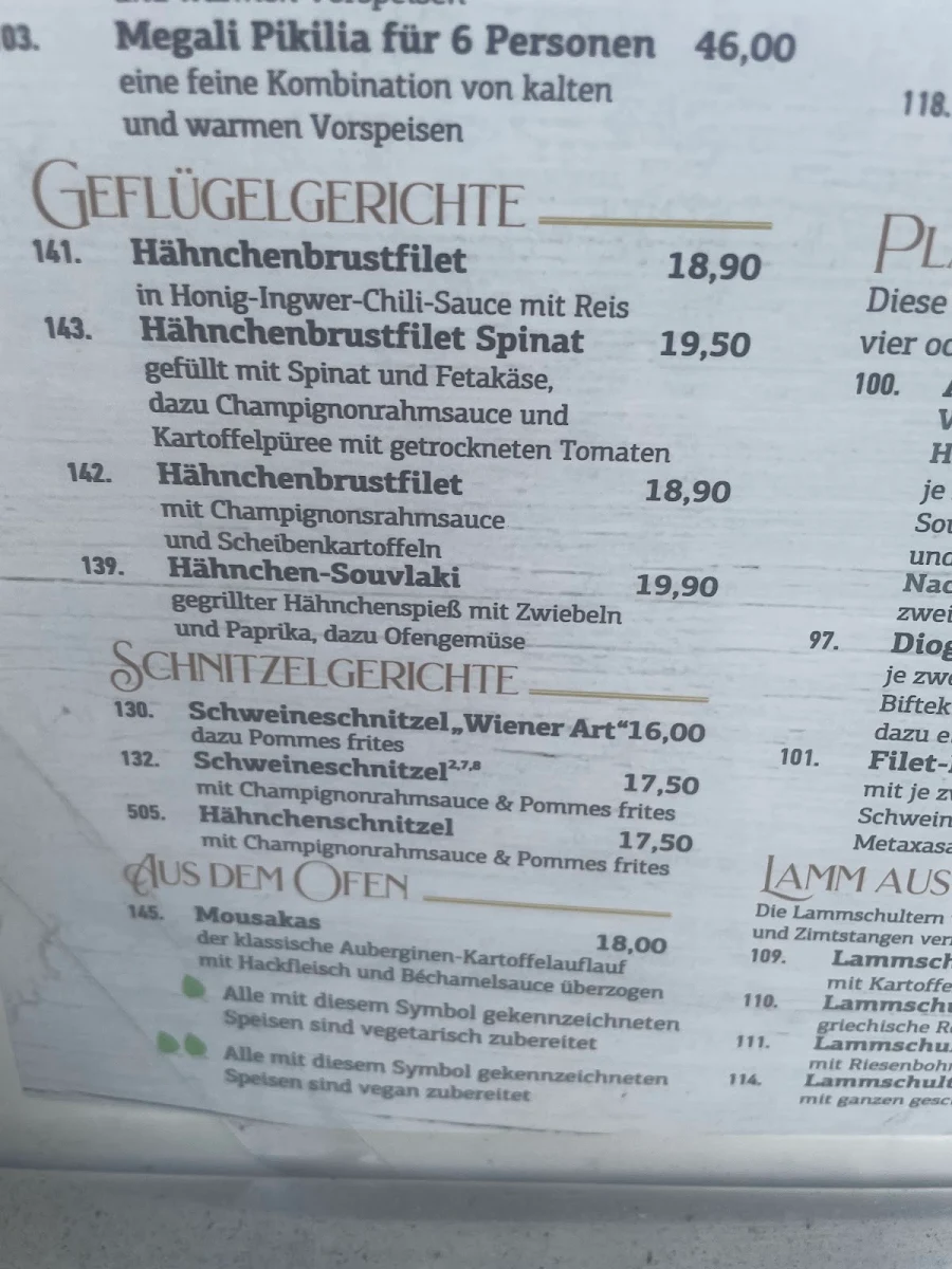 Speisekarte photo 1