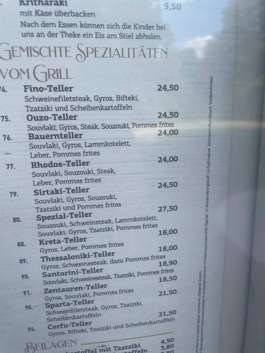 Speisekarte photo 2