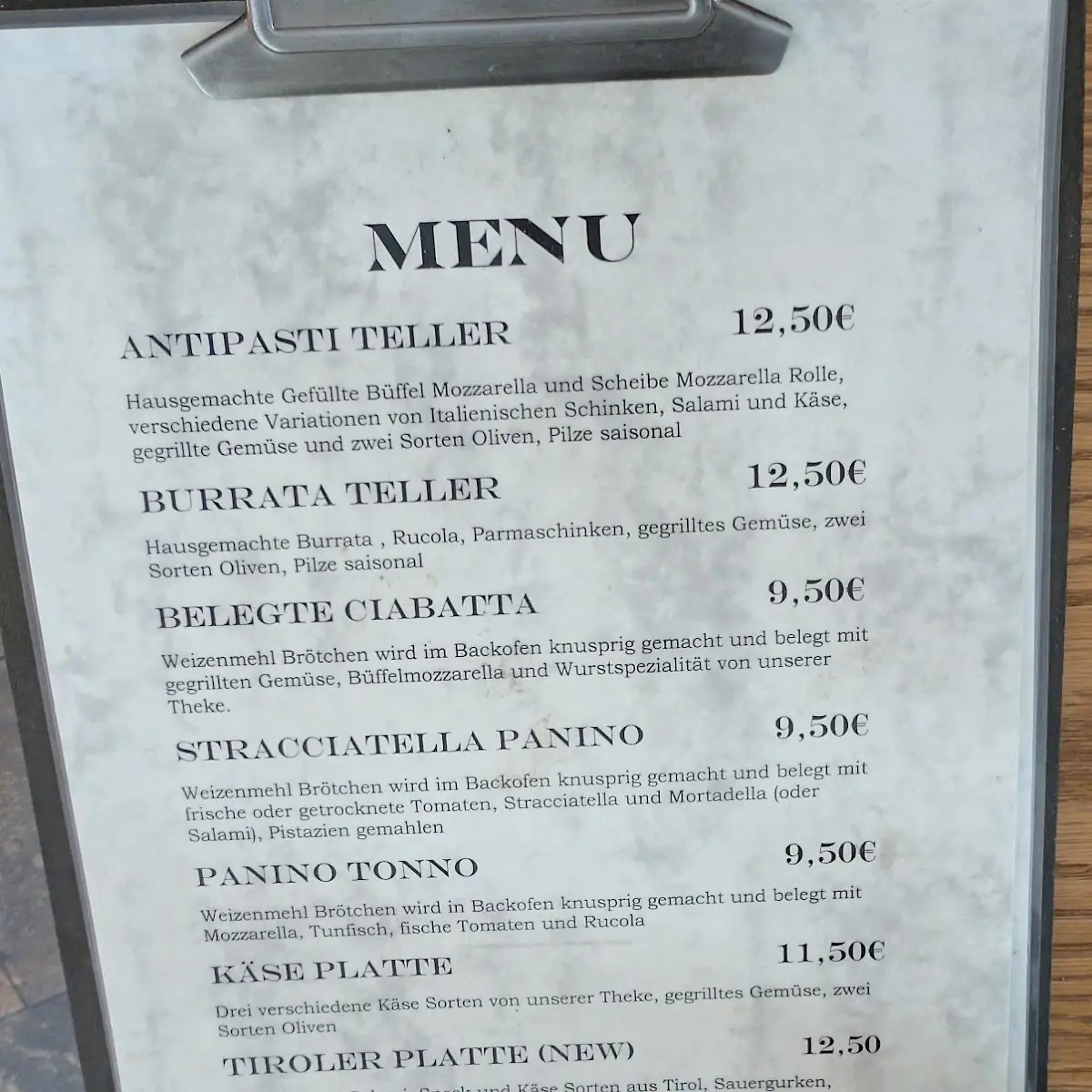Speisekarte photo 2