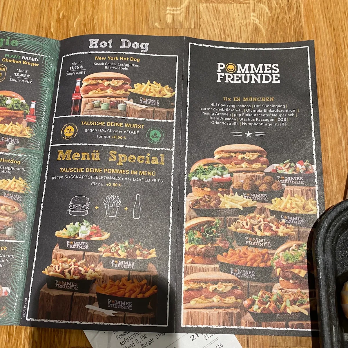 Speisekarte, POMMES FREUNDE OEZ