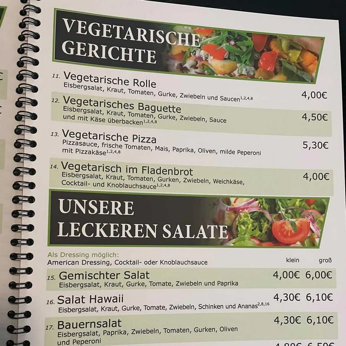 Speisekarte, Istanbul Grill