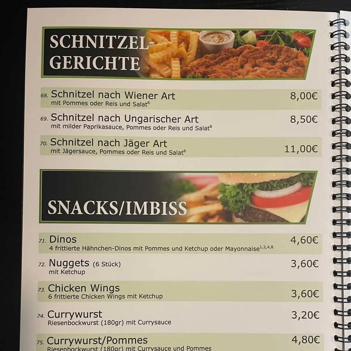Speisekarte, Istanbul Grill