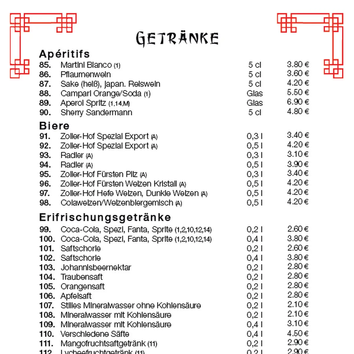 Speisekarte photo 1