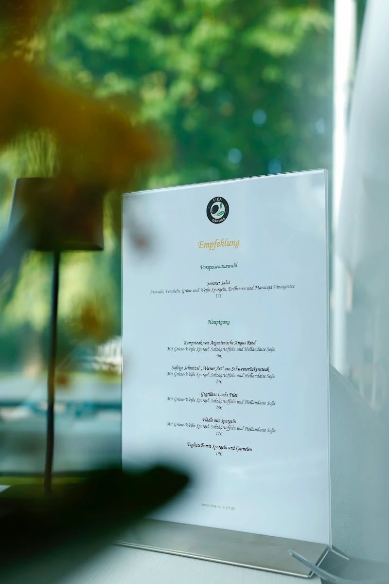 Speisekarte, Restaurant Bürgerstube