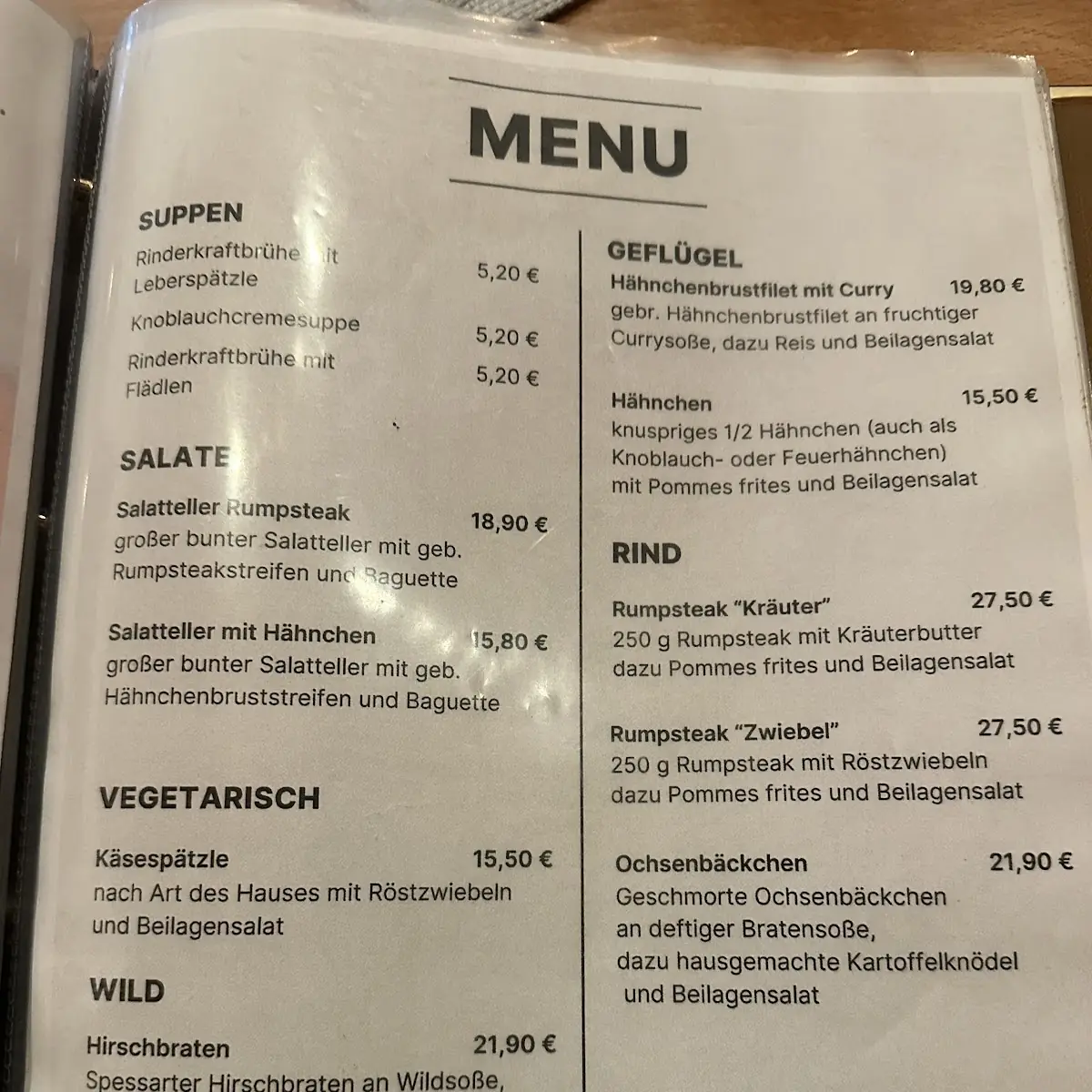 Speisekarte photo 3
