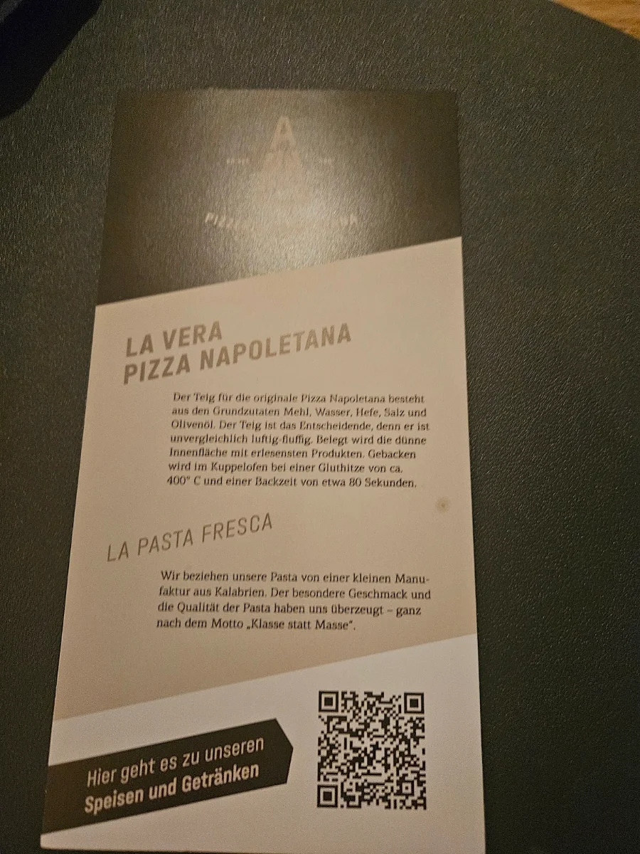 Speisekarte, Ristorante Anno