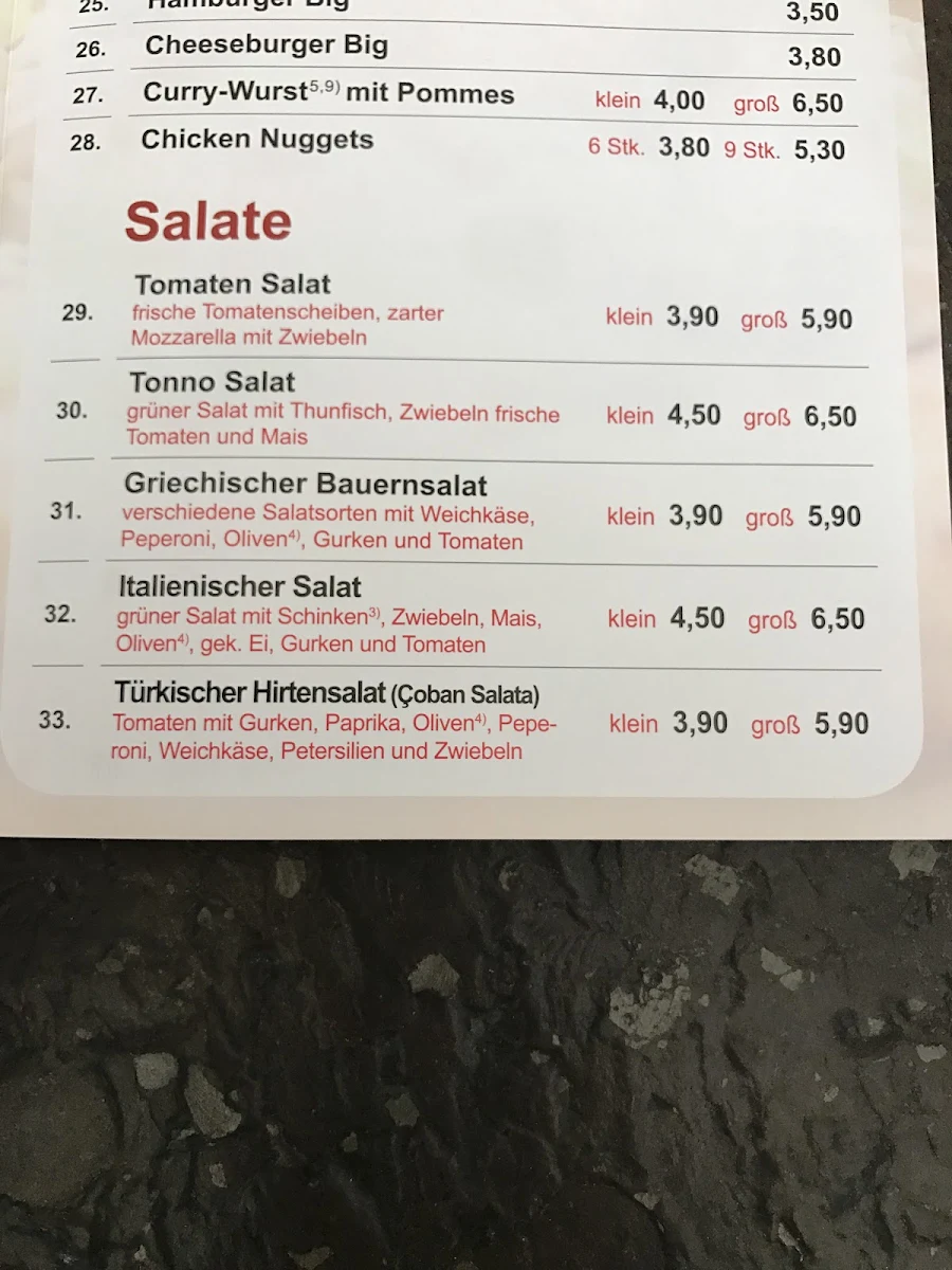 Speisekarte photo 5