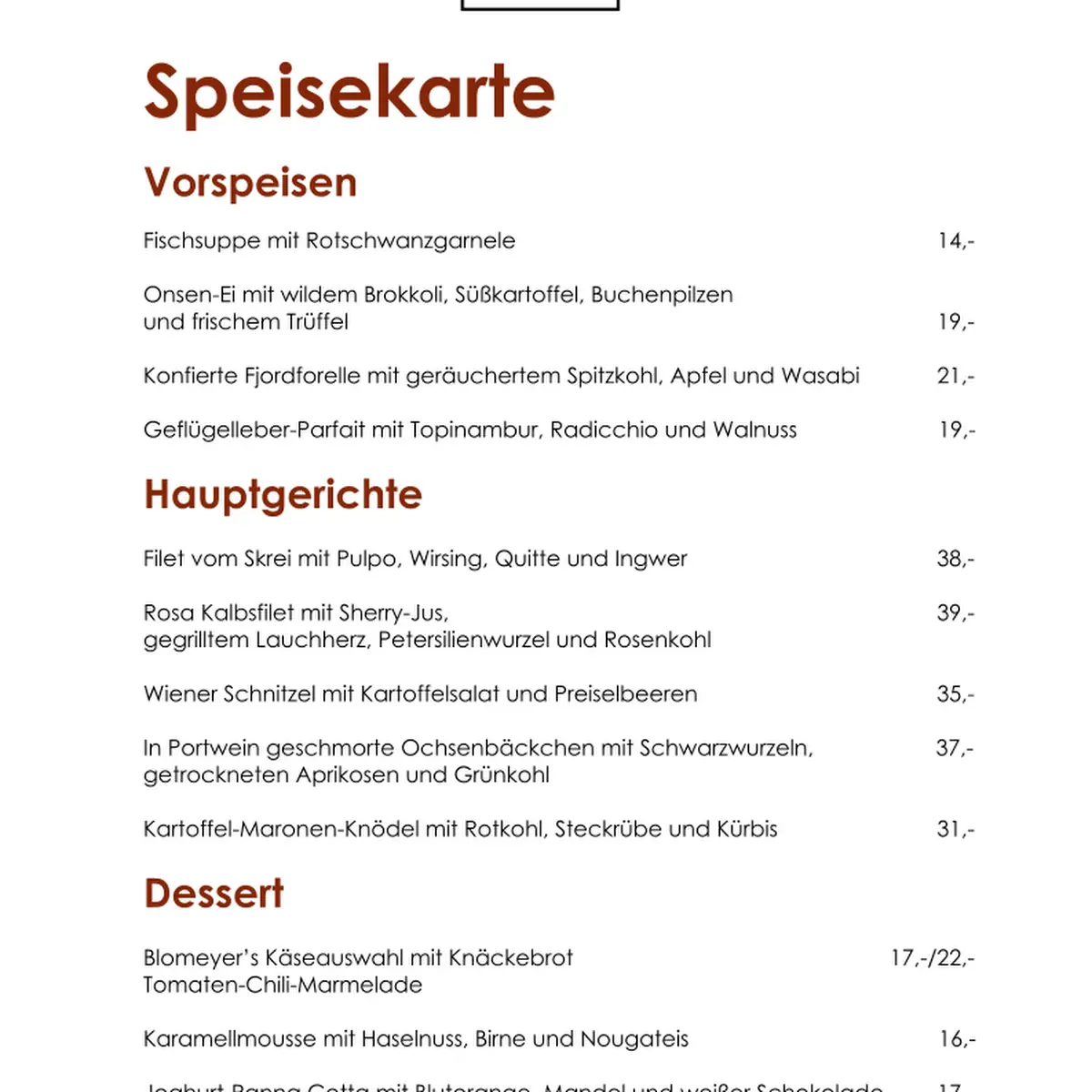 Speisekarte photo 2