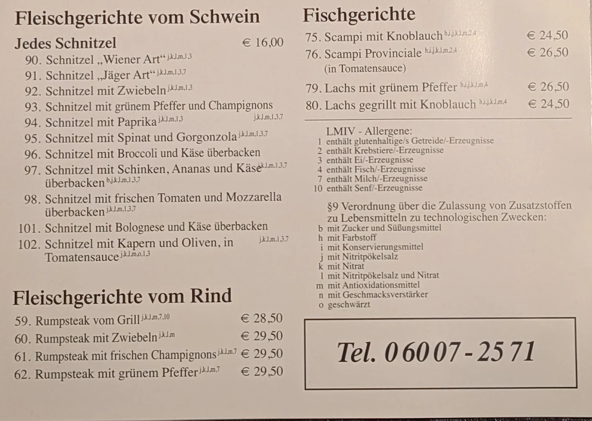 Speisekarte photo 2