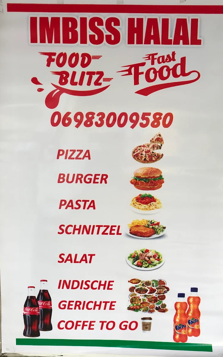 Speisekarte, Food Blitz Pizza Halāl in Offenbach