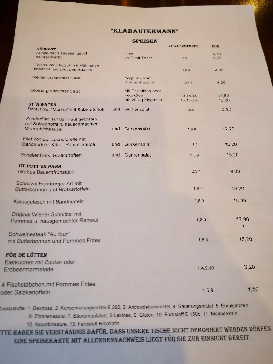 Speisekarte photo 1