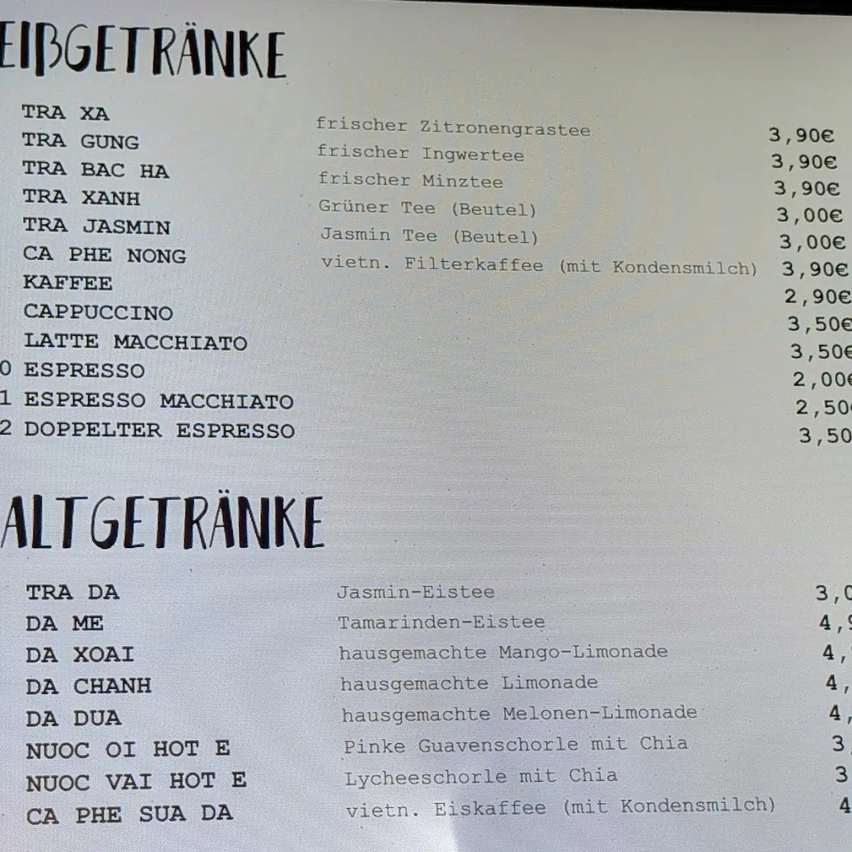 Speisekarte photo 4