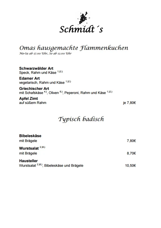Speisekarte photo 6